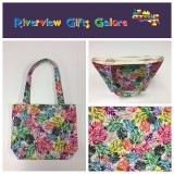 Medium Tote Bag - Multi-Coloured Leaves